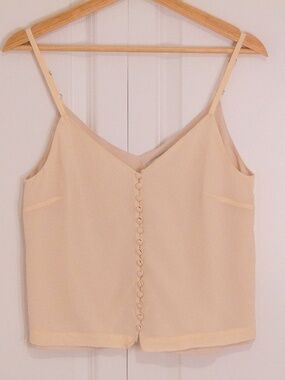 Madewell - Silk Button Down Cami in Vintage Lace Colorway